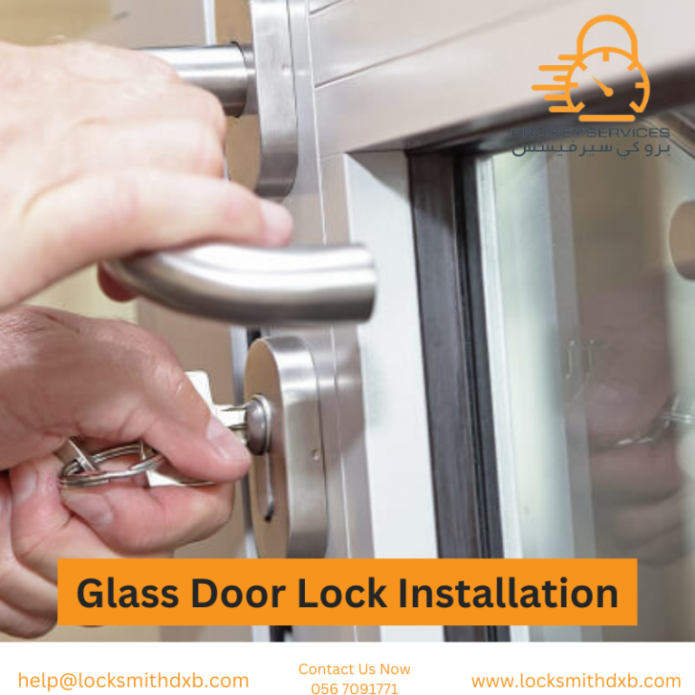 Glass Door Lock Installation