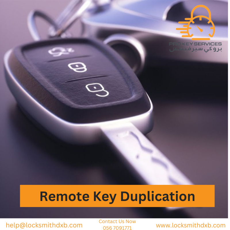 Remote key duplication service Dubai