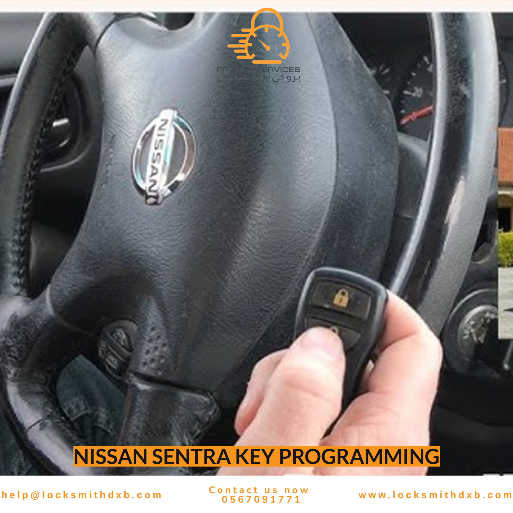 Nissan Sentra Intelligent Key fob programming Dubai