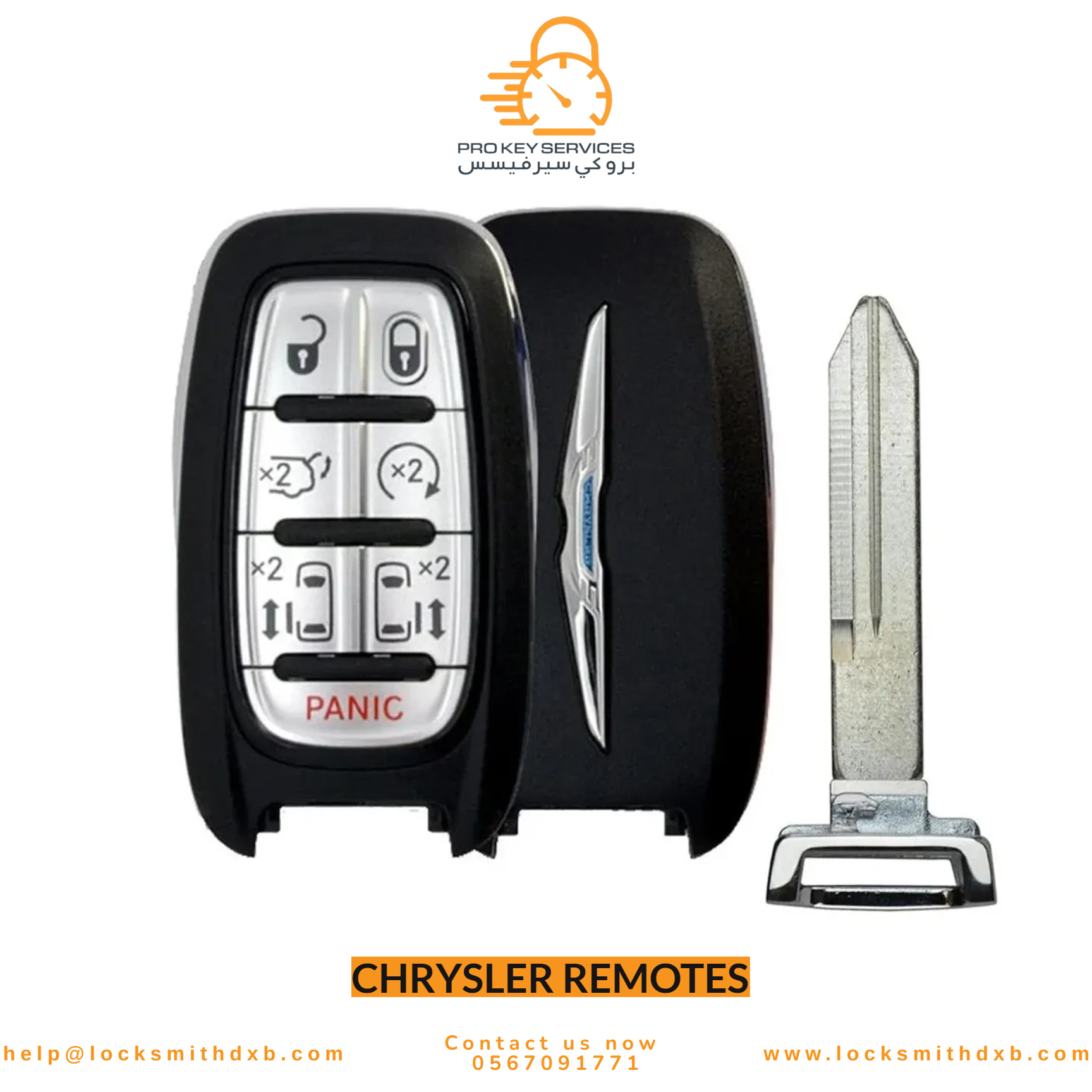 Technician programming a duplicate Chrysler key fob