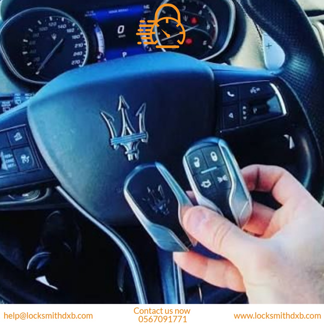 Maserati car key replacement and programming services Dubai