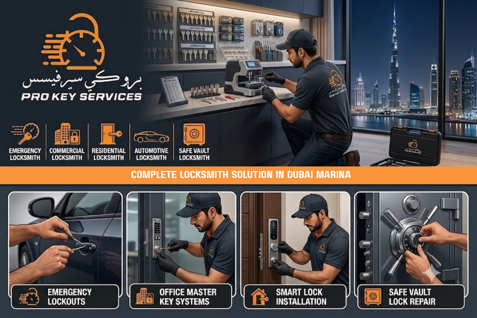 Emergency locksmith callout in Dubai Marina